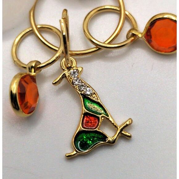 Gold Tone Stackable Bangle Bracelet With Charms ~New - Picture 3 of 10